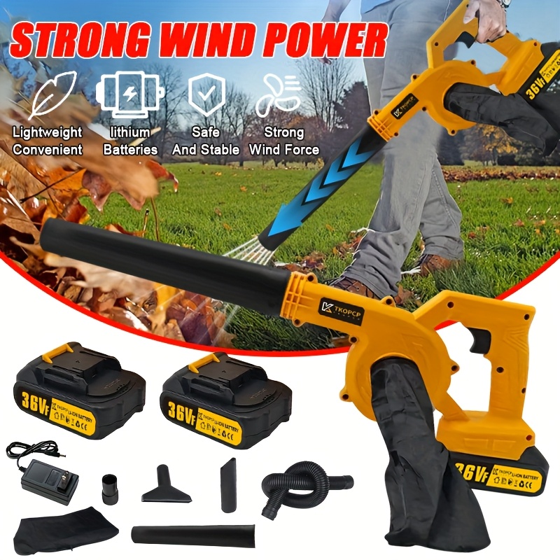 TEMU [wireless Leaf Blower] Brushless Handheld Wireless Leaf Blower - Compact Handheld Leaf Blower - Leaf Blower, Small And Lightweight Car Leaf