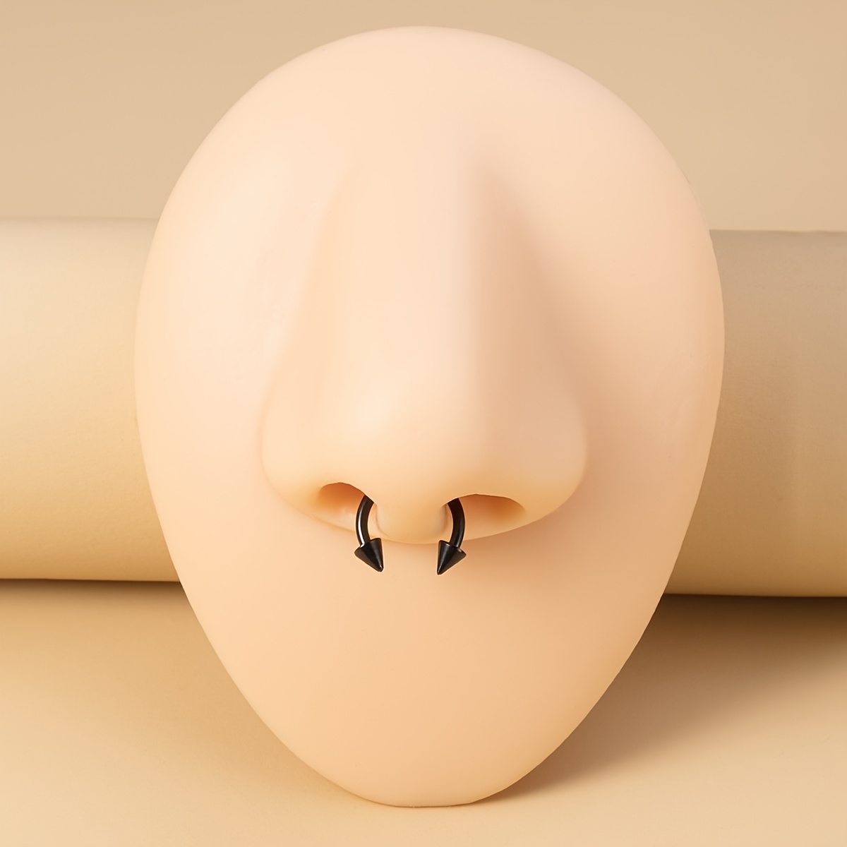 6pcs Stainless Steel Hoop Earrings & Nose Rings Set