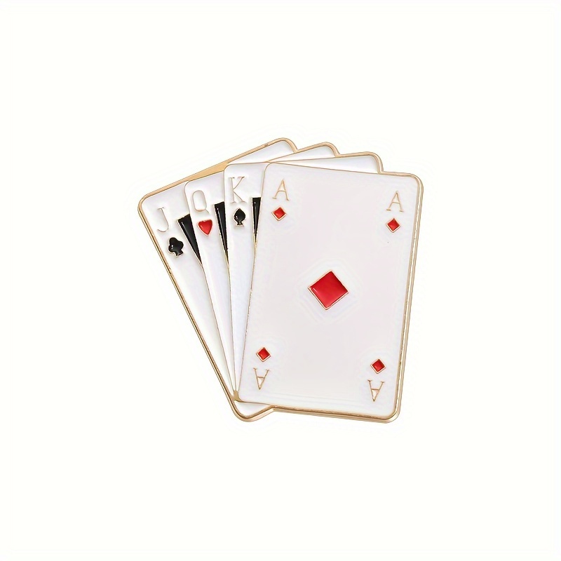 Image of 1pc Poker Alloy Hat Pin Badge Hat Decoration Cartoon Badge Hat Pin For