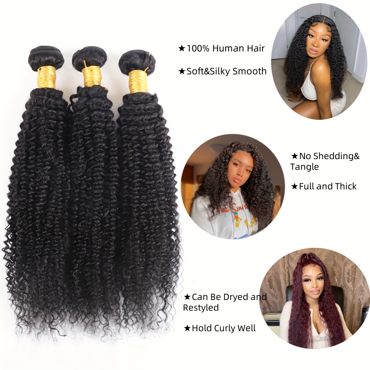 mongolian bundles human hair 1 single bundle 4b Temu