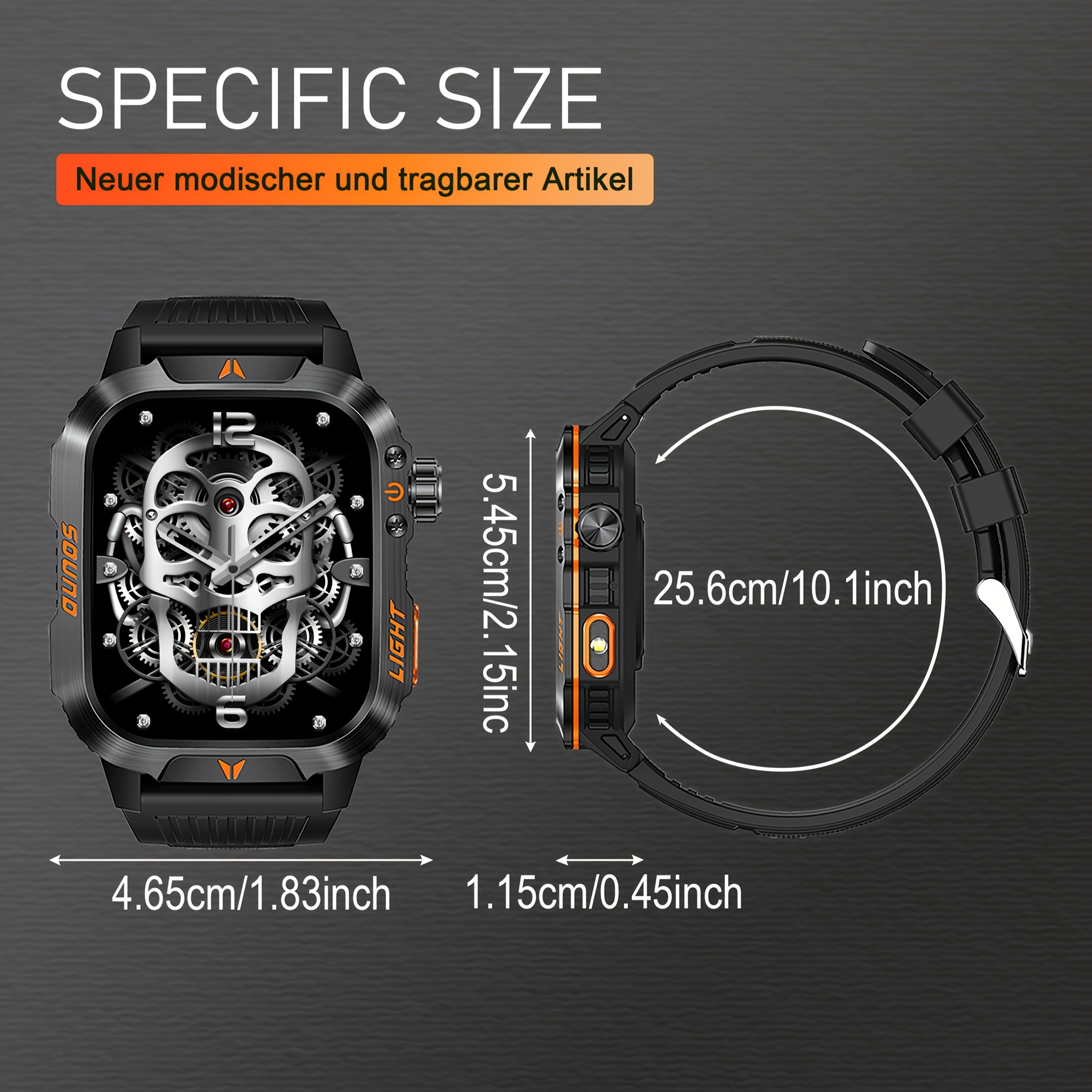 QTLJJBY Montre intelligente pour hommes, écran grand de 2.01 pouces, étanche IP68, vert olive, chargement magnétique, batterie de 600 mAh, sans fil 5.0, plusieurs modes sportifs, boussole, altimètre, baromètre, podomètre, photo/musique à distance, plus de 100 visages de montre, alarmes, enregistrements d'appels, assistant vocal, équipement de fitness en plein air | Design de montre moderne | de montre durable, montre de sport