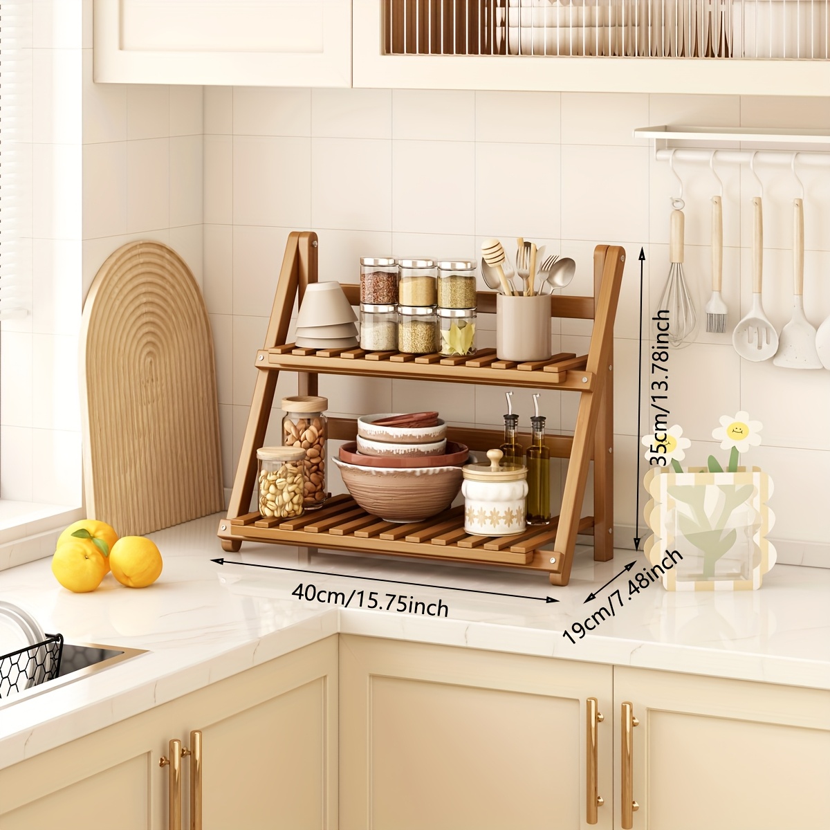 kleines mini tischregal massivholz mehrschicht organizer