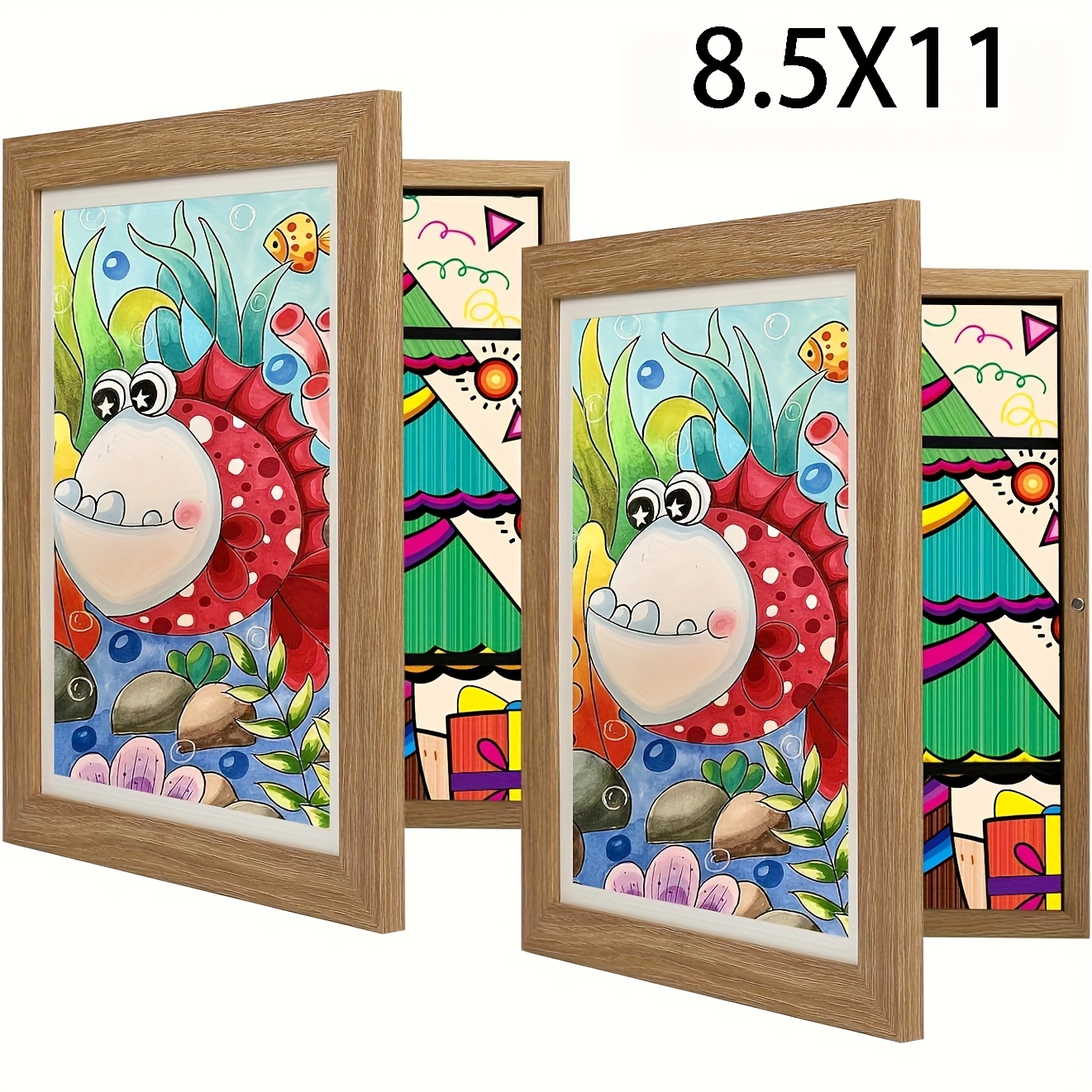 TEMU 2/4 Pack Kids Artwork Frames , 8.5x11in Kids Art Frames Front Opening, Children Art Projects Kids Art Frames Picture Frames For Kids Drawing,