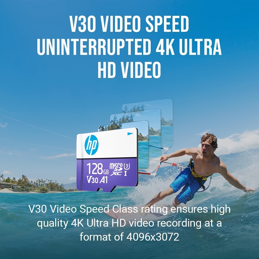 Original HP U3 Micro SD Card 64GB 128GB 256GB Memory Card Class 10 Flash Card TF Memory Memory Card for CAMS Drones Samrtphone PC, Smartphone Storage, Drone Storage, Portable Storage, Highspeed Card, Fast Transfer Speed, Durable Flash, Storage Expansion, Content Creators, Tech Enthusiasts