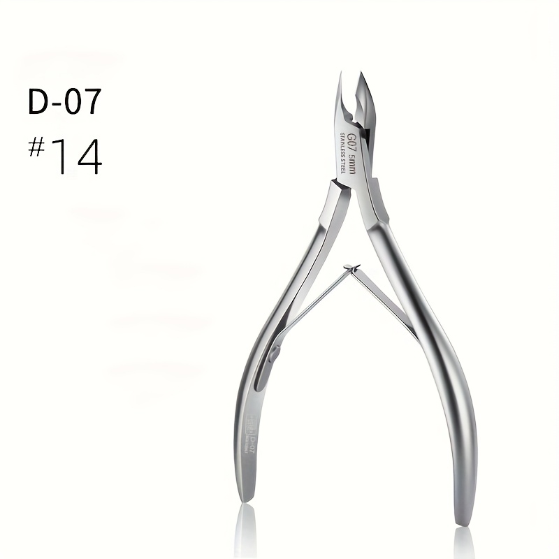 Image of Professional Cuticle Trimmer Nail Cuticle Cutter Stainless Steel Cuticle Nippers - Cuticle Clippers - D-07 Jaws 14 | Stainless Steel | Durable And Sharp | | Ideal For Salon And Home Use