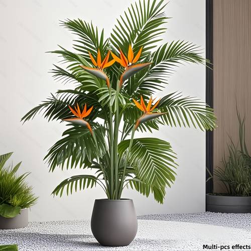 89cm 35in 85cm 33 46in paradise bird artificial green plant large set high end indoor outdoor wedding courtyard landscaping artificial potted plant large tree tropical floor plant decoration green plant for home