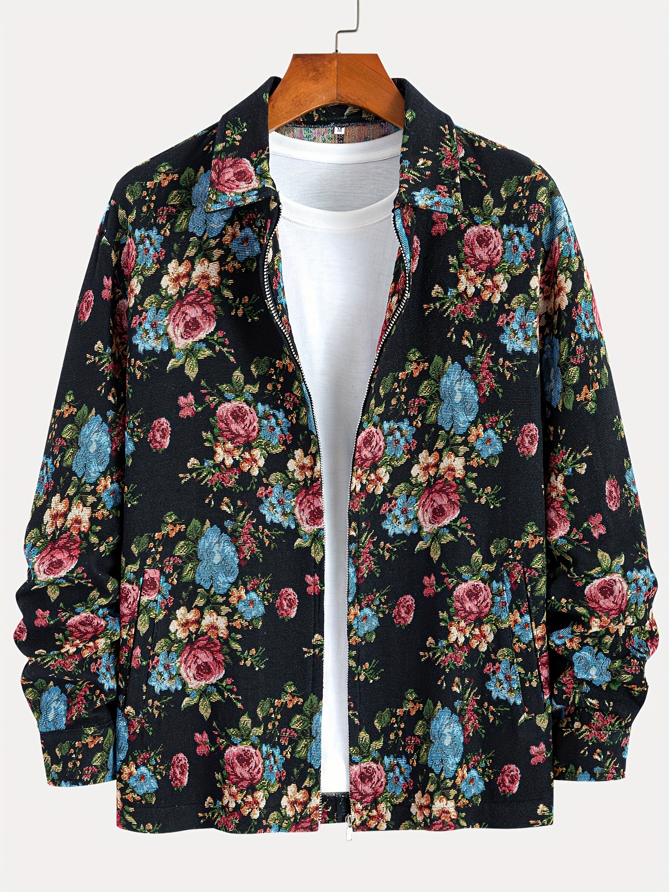 ジャケット [ESSENTIEL ANTWERPILLIGO] Flower Rhinestone Cotton Jacket Multicolor floral-print oversized shirt | Essentiel Antwerp