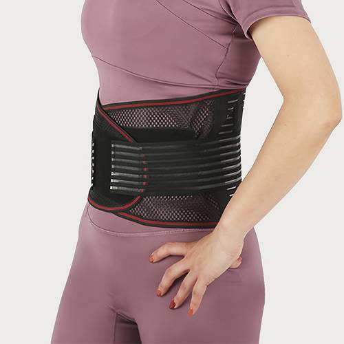summer thin waist protection fish mesh widened waist protection belt double pressure steel plate support belt unisex plastic belt