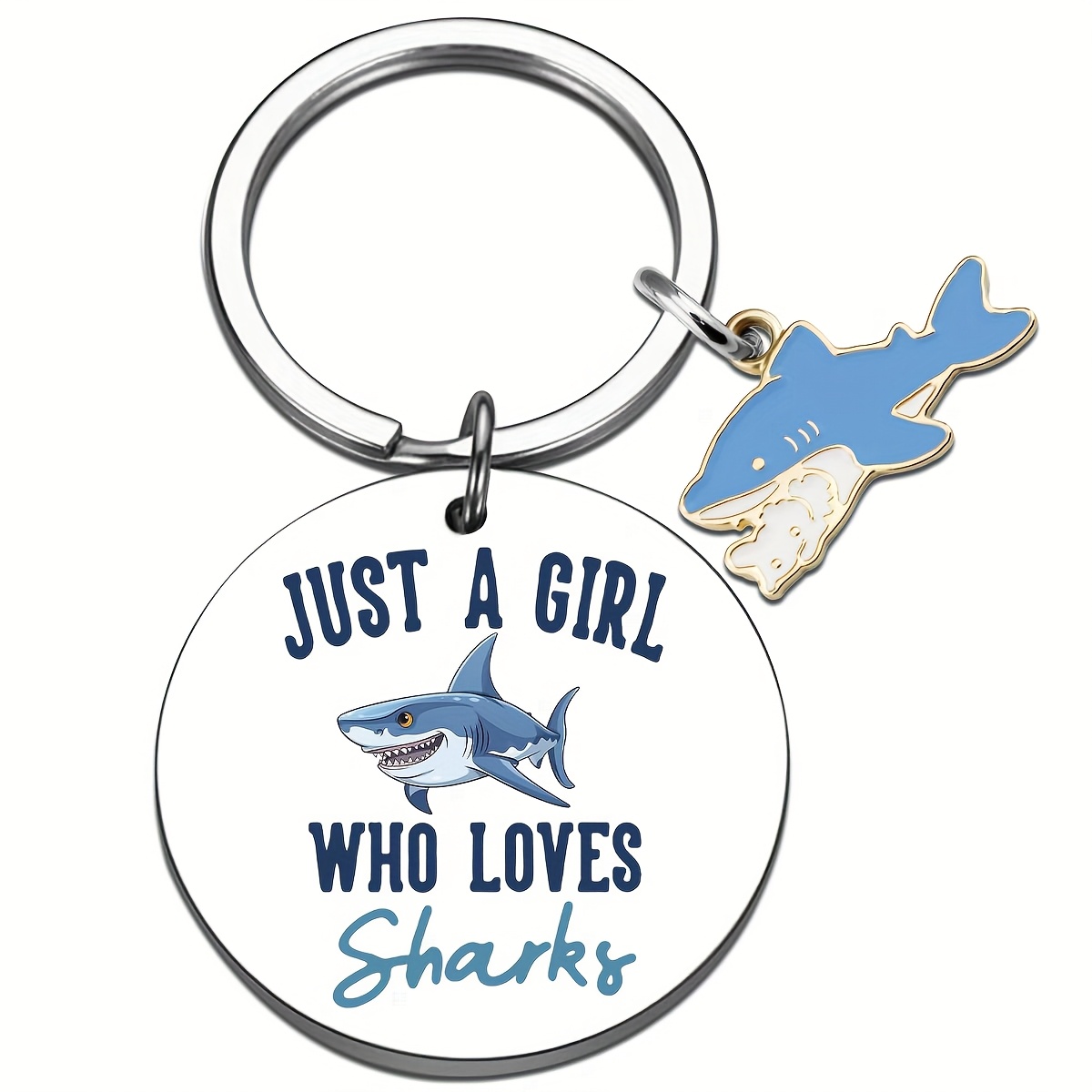 1pc handmade pure brass shark keychain handmade vintage shark