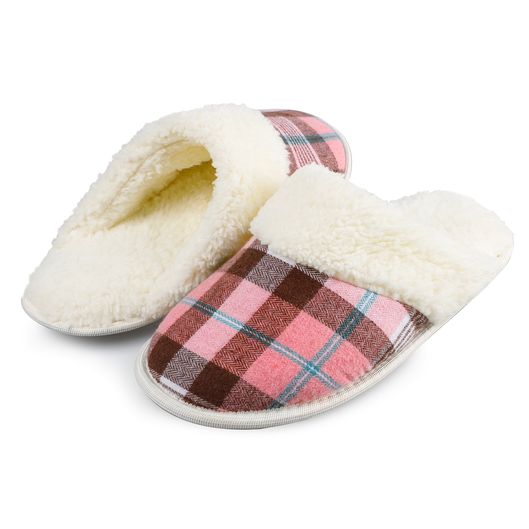 Riemot Ladies Warm Plush Slippers Winter Slippers Soft Breathable Non-slip Indoor And Outdoor Slippers, Women Shoes