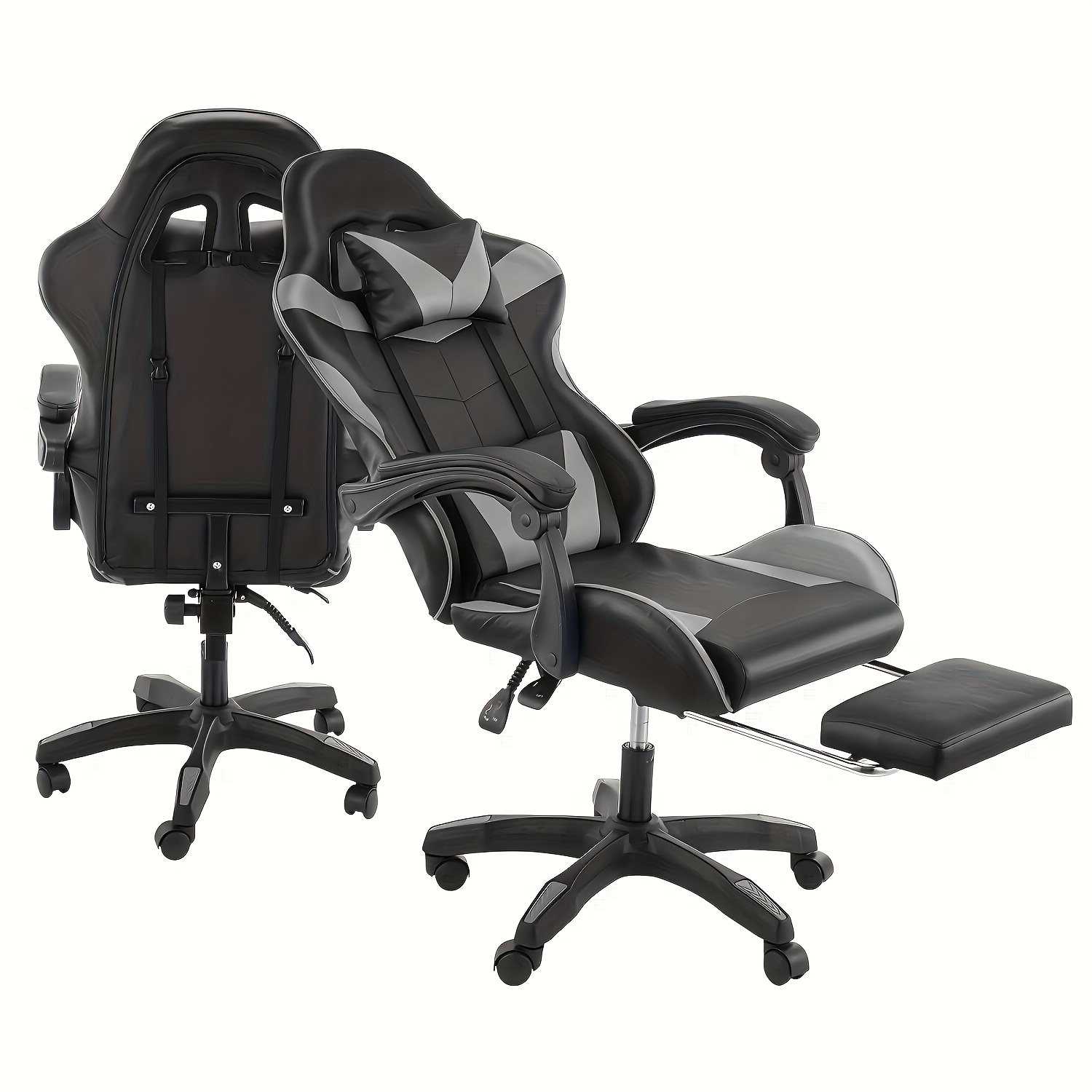 E-shop Dieser hochwertige ergonomische Gaming-Stuhl verfügt über eine höhenverstellbare, 90°-135° verstellbare Rückenlehne eine Lordosenstütze. Sein