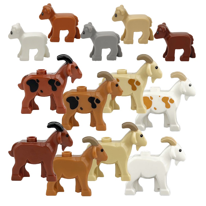 Small Particle Building Blocks with Farm Animal Patterns
