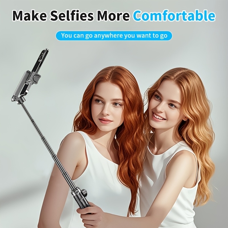 P15Mini 3-in-1 Wireless Selfie Stick, Portable Phone Camera Helper with USB Charging, Rechargeable Lithium Polymer Battery, Scalable Selfie God Stick