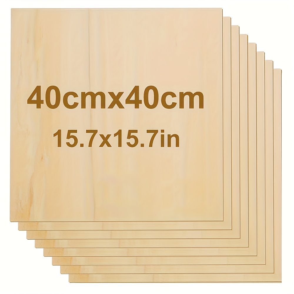 

Of 2/4/8 Unfinished Plywood Sheets For , -cut, , Staining - Wooden Panels, 15.7x15.7 , 3mm