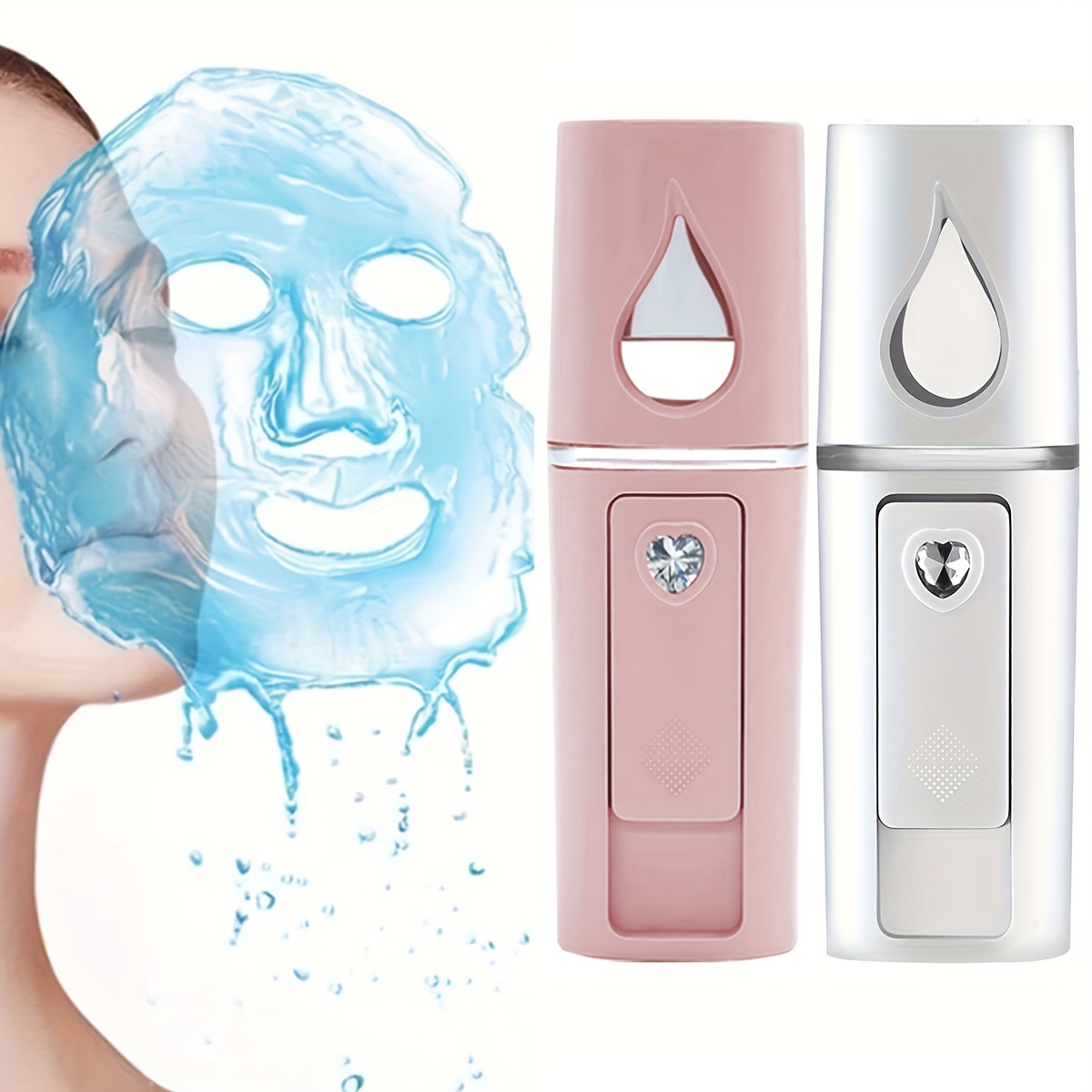 

Mini Nano Vapeur pour le visage, humidificateur portable avec miroir, brumisateur hydratant rechargeable par USB, outil de soins de la peau par pulvérisation de brouillard froid