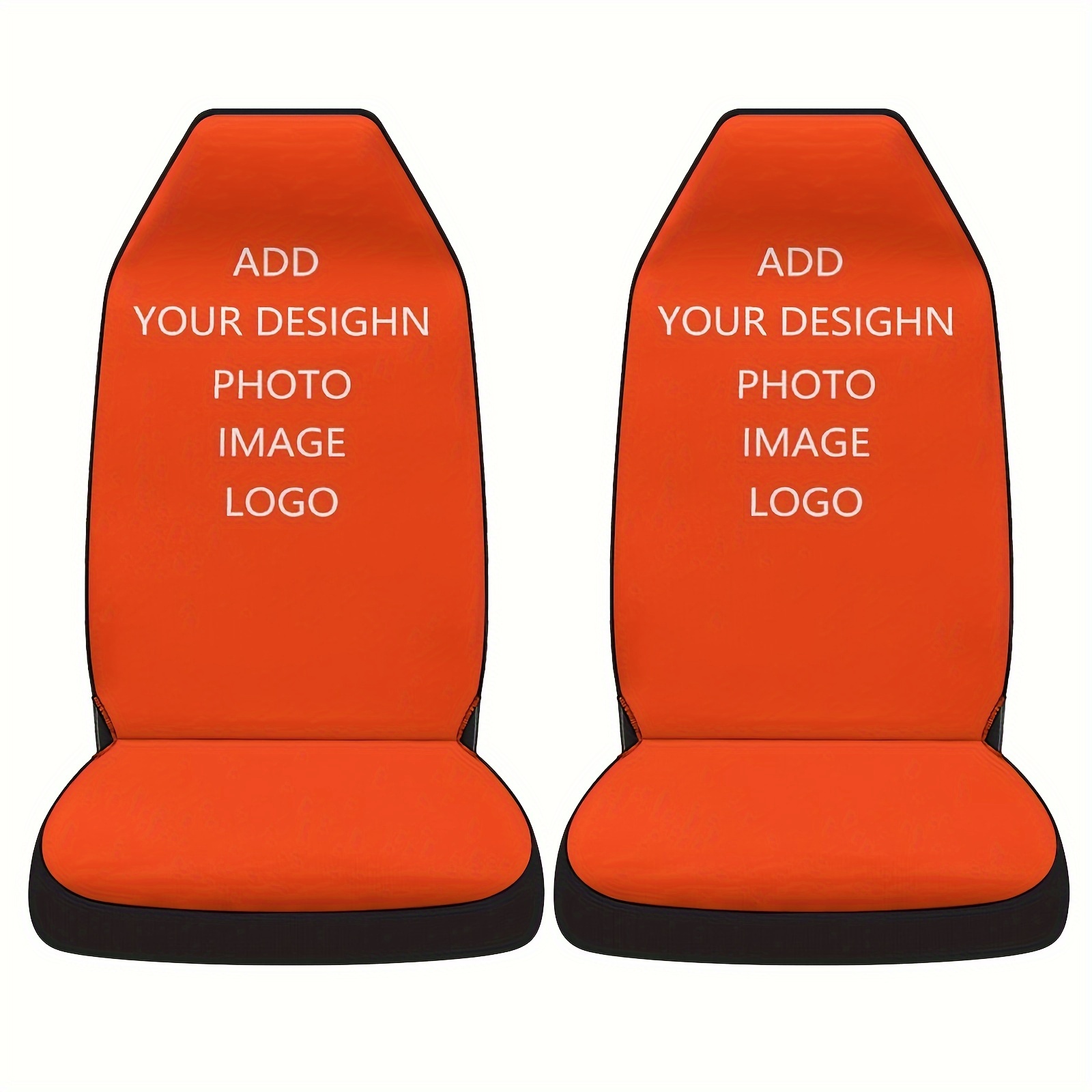 

Customized Product 2pcs Couple Photo Pattern Personalized Design Customer Photo Printed Car Front Seat Single Seat Cover Valentine's Day Holiday Gift Halloween Christmas