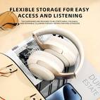 wireless wireless headphones active noise cancelling hifi foldable lightweight design fit with over ear mic for home office long lasting playtime usb c fast charge closed back styl