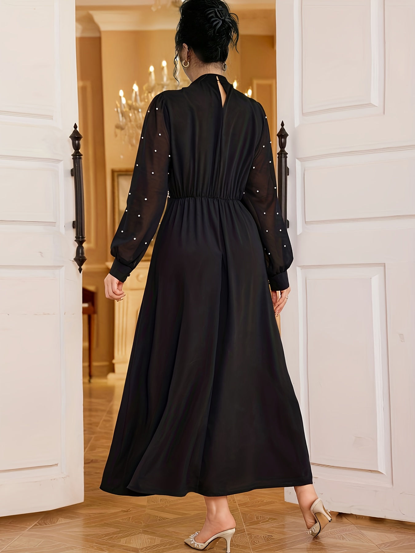 loose fitting long formal dresses Simple Long Formal Dress with Lace-Up Back 263 Rose / XSmall