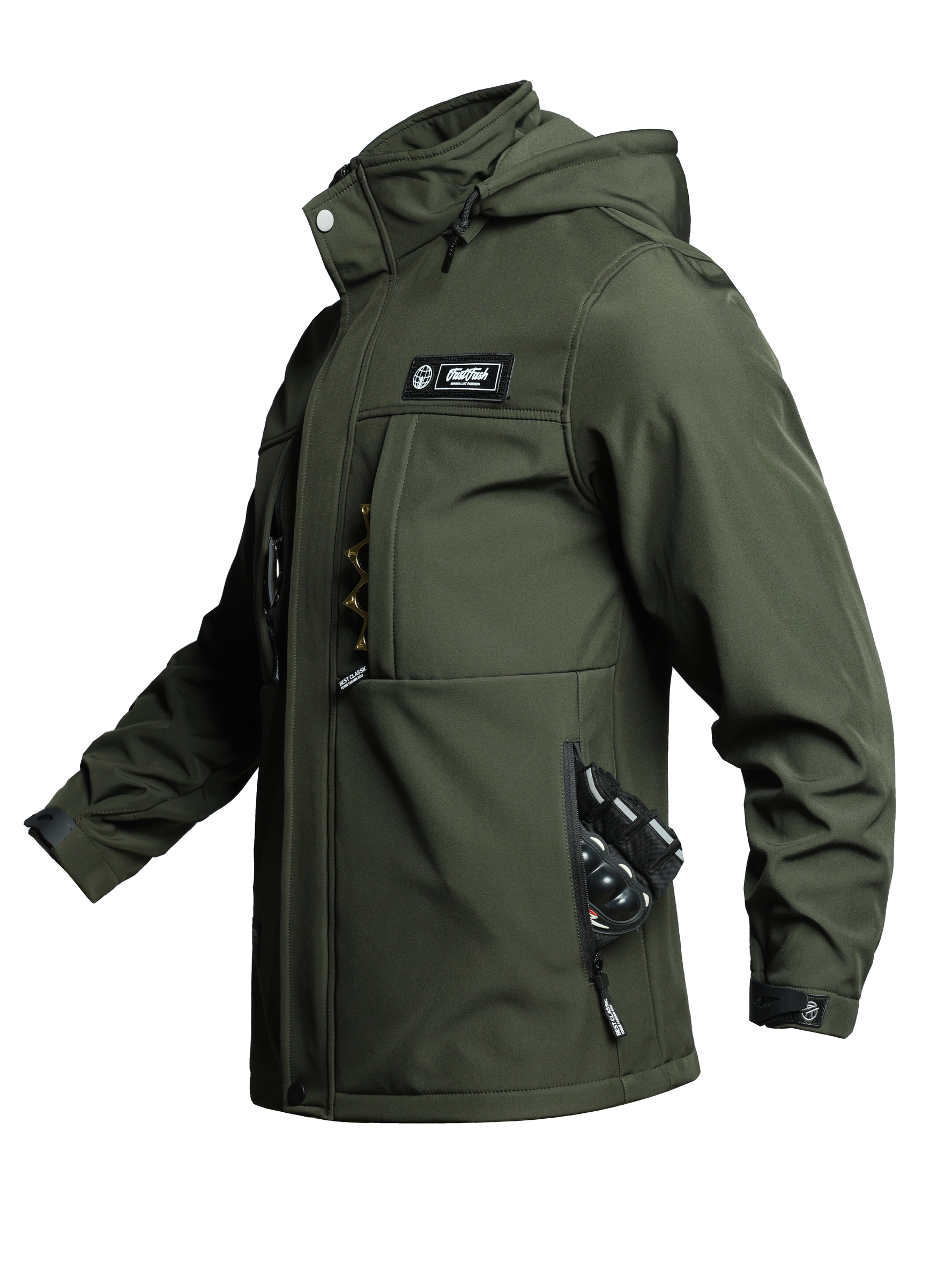 Men's Hooded Jacket & Thermal Pants Set for Cold Weather Activities