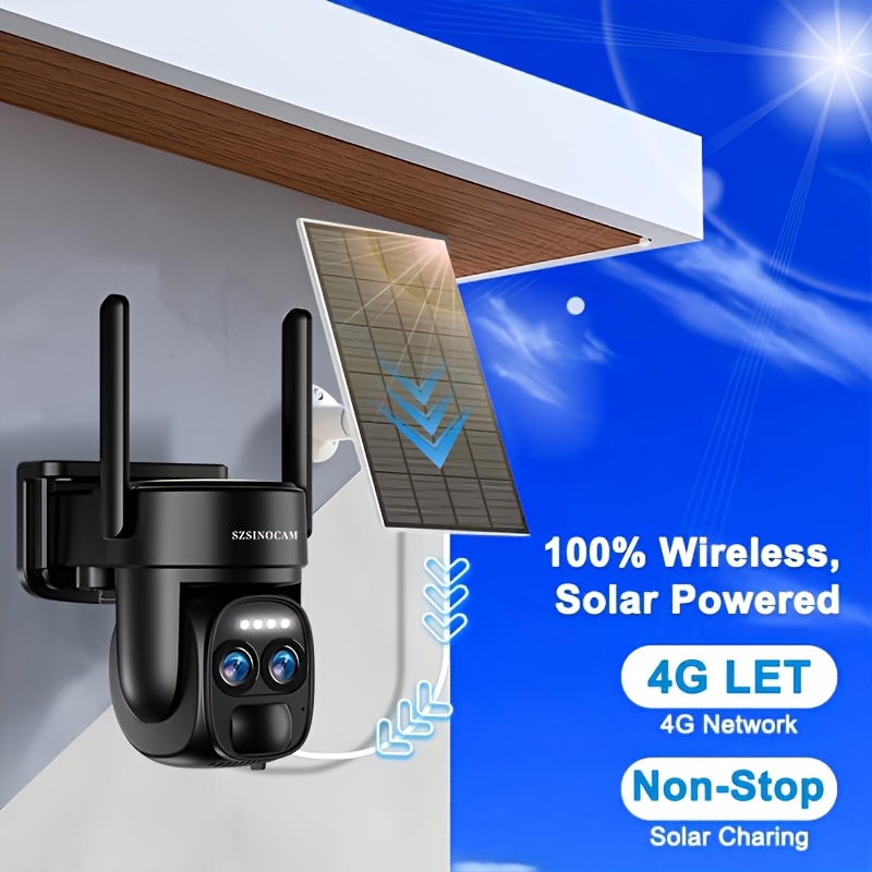 2k hd solar powered security camera sim ip66 ptz Temu Norway