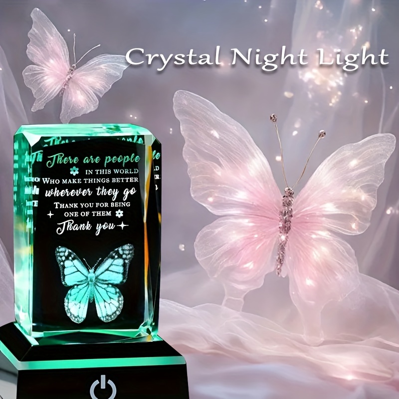 

3d Crystal Souvenir With Led , Usb Charging, Inspirational Thanksgiving Gift For Colleagues, Teachers, Friends, Family, Thanksgiving Desk Decoration, Best Gift For Halloween, Christmas, Birthday