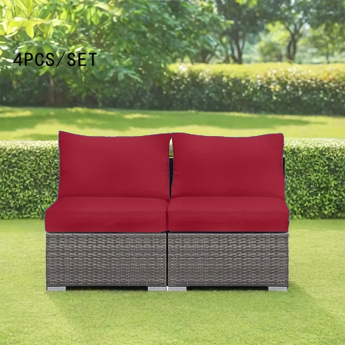 TEMU 2/4/8 pièces Housses de Coussin en Tissu Élastique Fibre Moderne pour Salon, Chambre et Extérieur - Adaptées à toutes