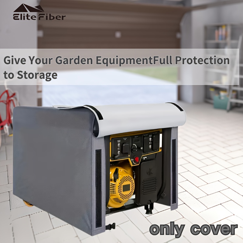 сверхпрочный чехол для генератора, подходит для портативных генераторов мощностью от 5000 до 10000 ватт, изготовлен из устойчивого к разрывам полиэстера 420d с кулиской, ветрозащитной пряжкой и Детали 4