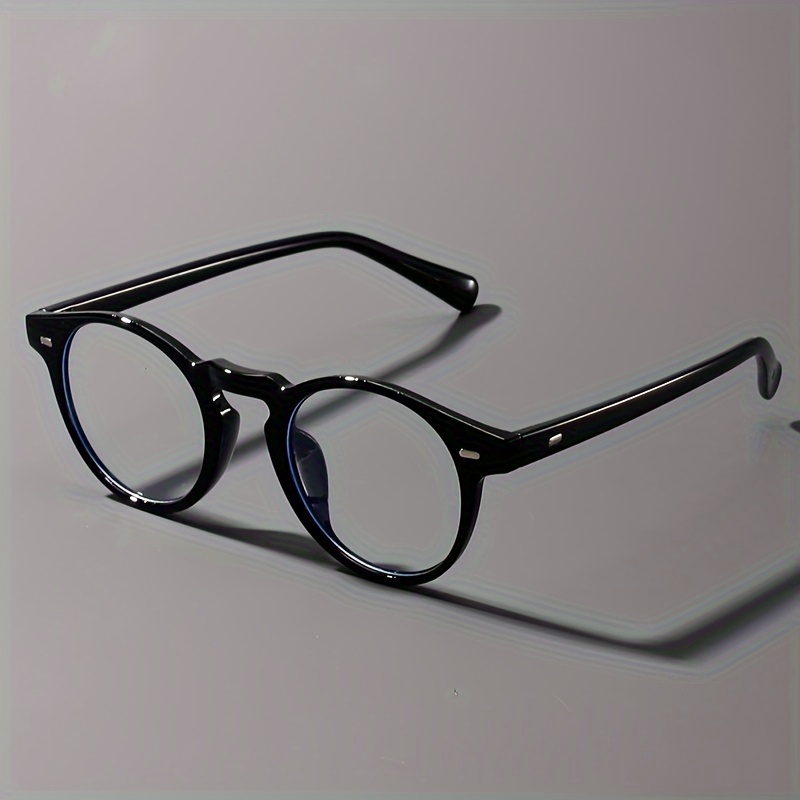 

Vintage Style Round Non-prescription Blue Light Blocking Glasses - Full Rim Pc Frame With Ac Lens, Fashionable Unisex Decorative Spectacles To Reduce Eye Strain From Computers