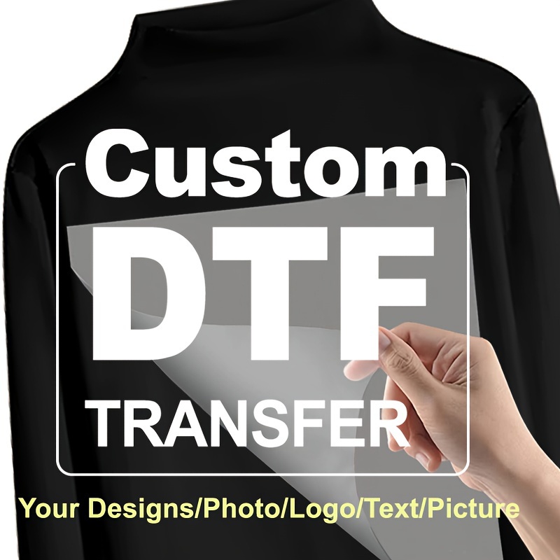 

1pc Custom Vinyl Dtf Transfer Iron-on Decal, 12 Inches, Personalized Diy T-shirt & Pillow Decor, Clothing Supplies For Home Use