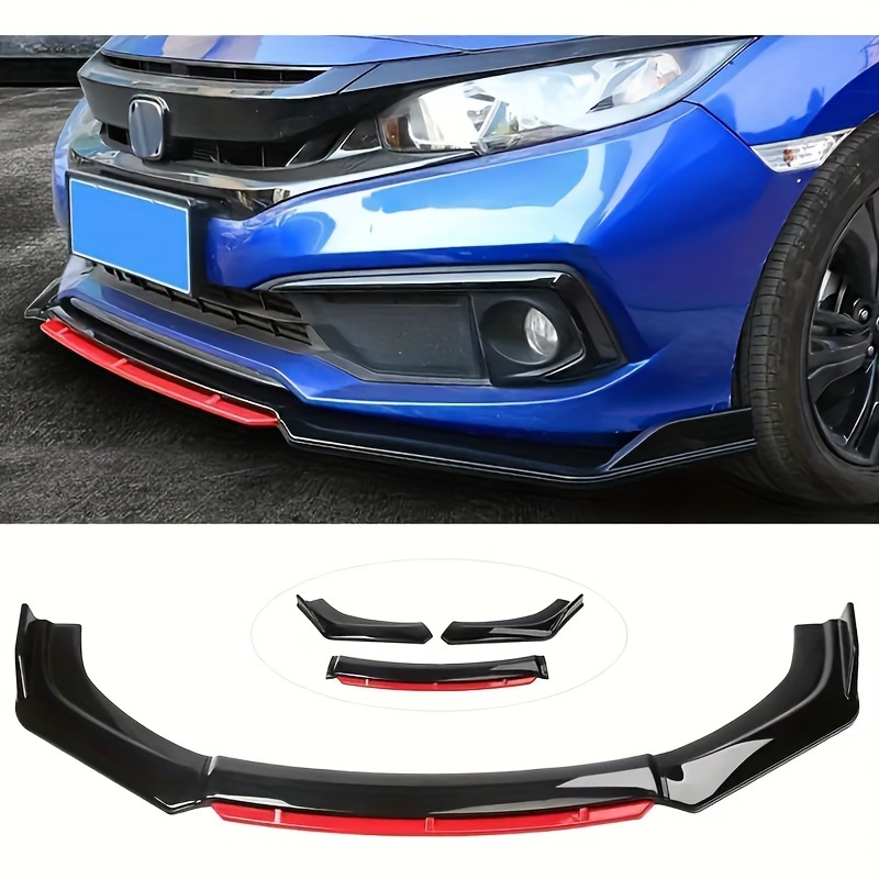 4 teile/satz universal auto   stoßfänger lippe kinn spoiler splitter diffusor körper kit außen zubehör teile