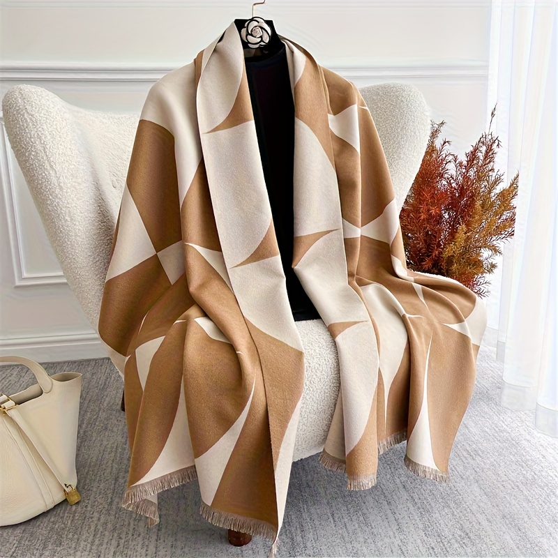 TEMU 1pc Women Winter Scarf, Warm And , Suitable For Keeping Warm In Winter, Works As Shawl, Blanket, Fashion Accessory