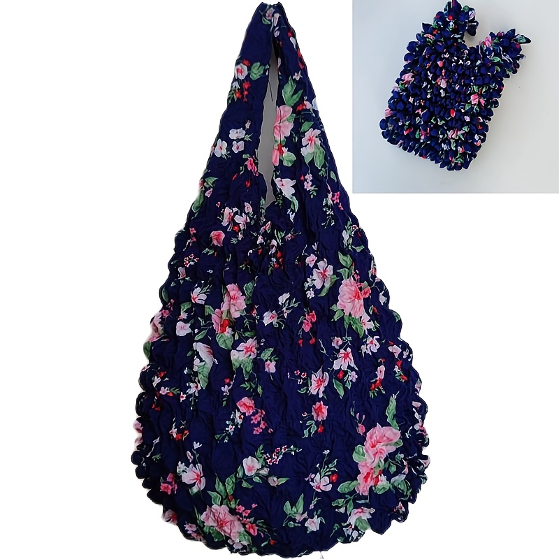 Image of Influencer Bag, Influencer Stretch Bag, Japanese Korean Bubble Bag, Multi-functional Large Capacity Elastic Shopping Bag, Machine Washable, Used As Gift Bag, Travel, Shopping And Daily Use. 6 Colors