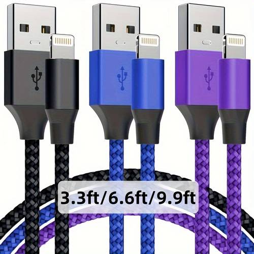 lightning cable rapid charging and data sync for iphone 14 13 12 11 pro max se x 8 7 6 and ipad durable and