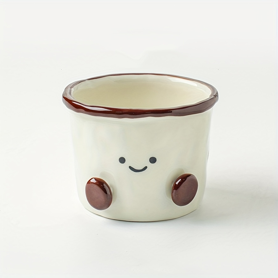 Image of 1pc 280ml/9.5oz Ceramic Coffee Cup, Hand-painted Underglaze Colored Cute Ceramic Tea Cup Espresso Cup For Cappuccino, Latte, Milk, Tea, Cute Coffee Mug For Home, Cafe, And Restaurant