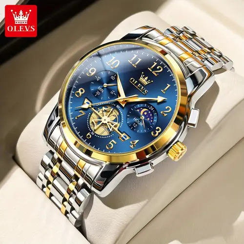 watches for men easy to read dress classic with calendar business dress luxury big face men black watch luminous mens wrist watch stainless steel watch