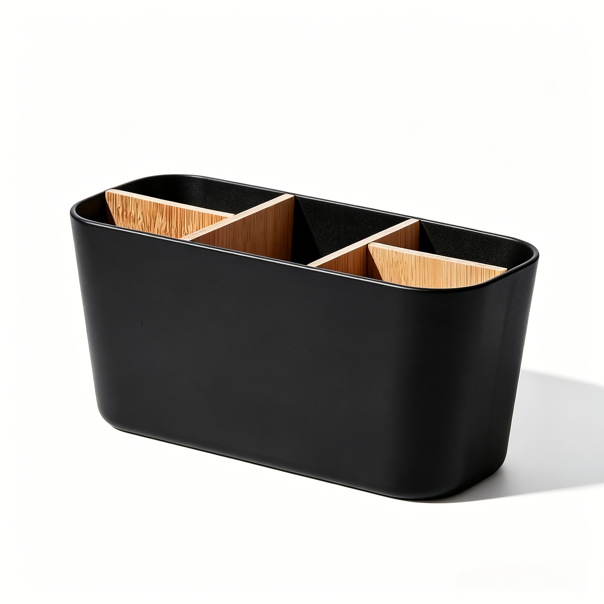 Image of Plastic Toothbrush Holder With Dividers, 5-slot Bathroom Countertop Organizer, Lightweight, No Electricity Needed, For Electric Toothbrush, Toothpaste, Razor - Countertop Mount