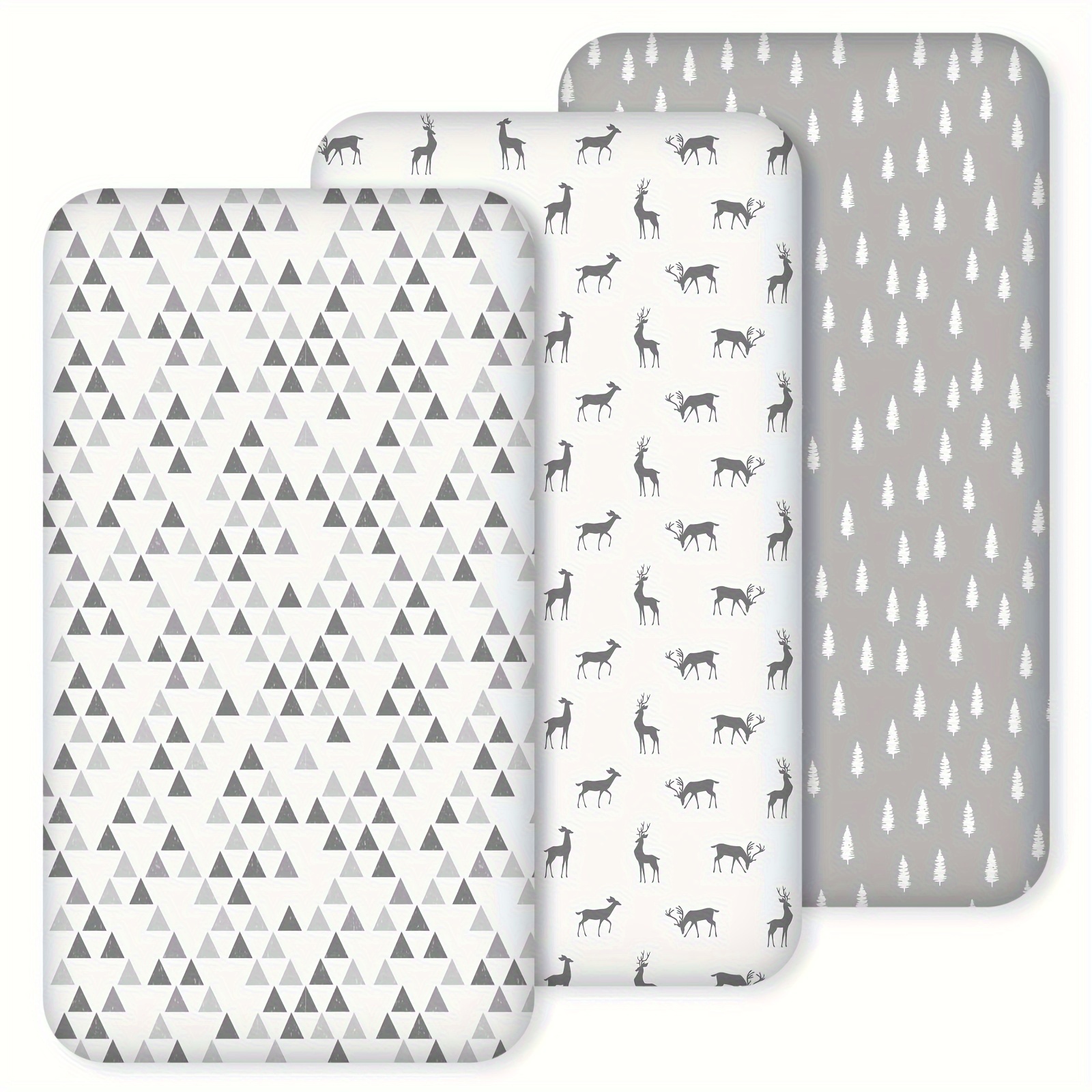 3-strip Pack Baby Crib Covers 120 X 60 Cm Newborn Baby Bed Sheets, Comfortable Breathable Microfiber Bedspreads