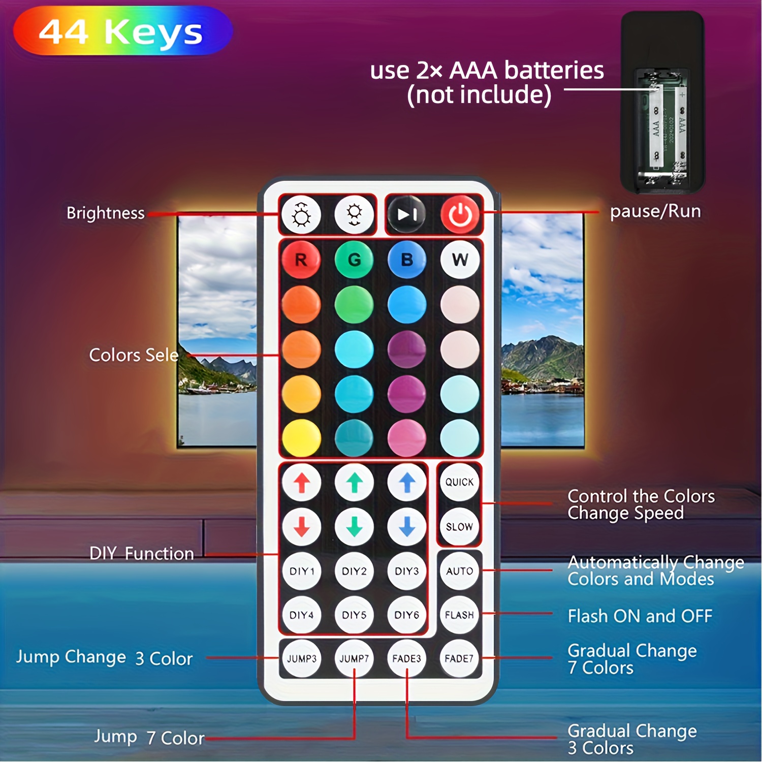 LED Strip Lights for Bedroom Decor, Remote & APP Control
