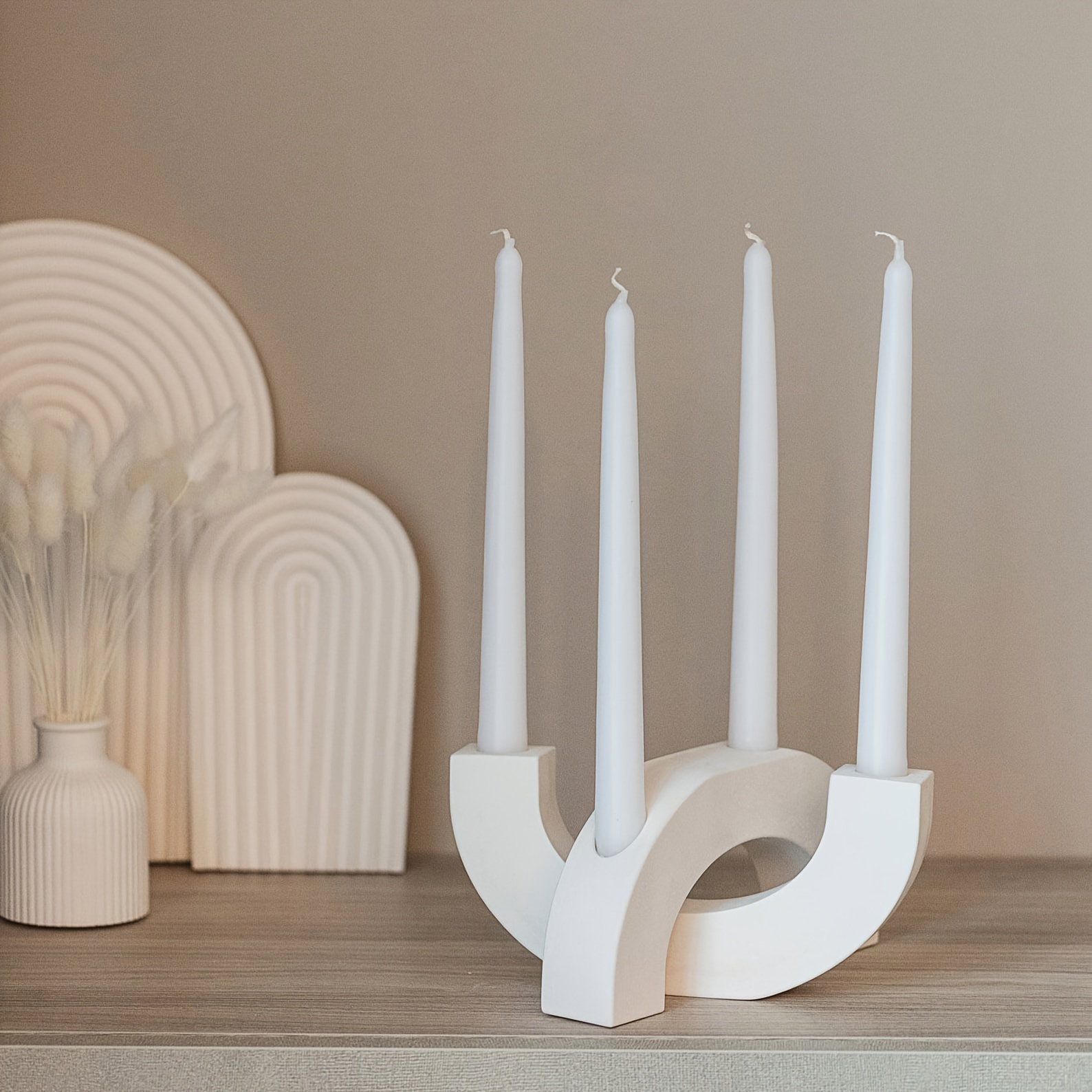 3er Set Silikonformen Für Kerzenhalter Aus Harz – DIY Gießform Für Stumpenkerzen