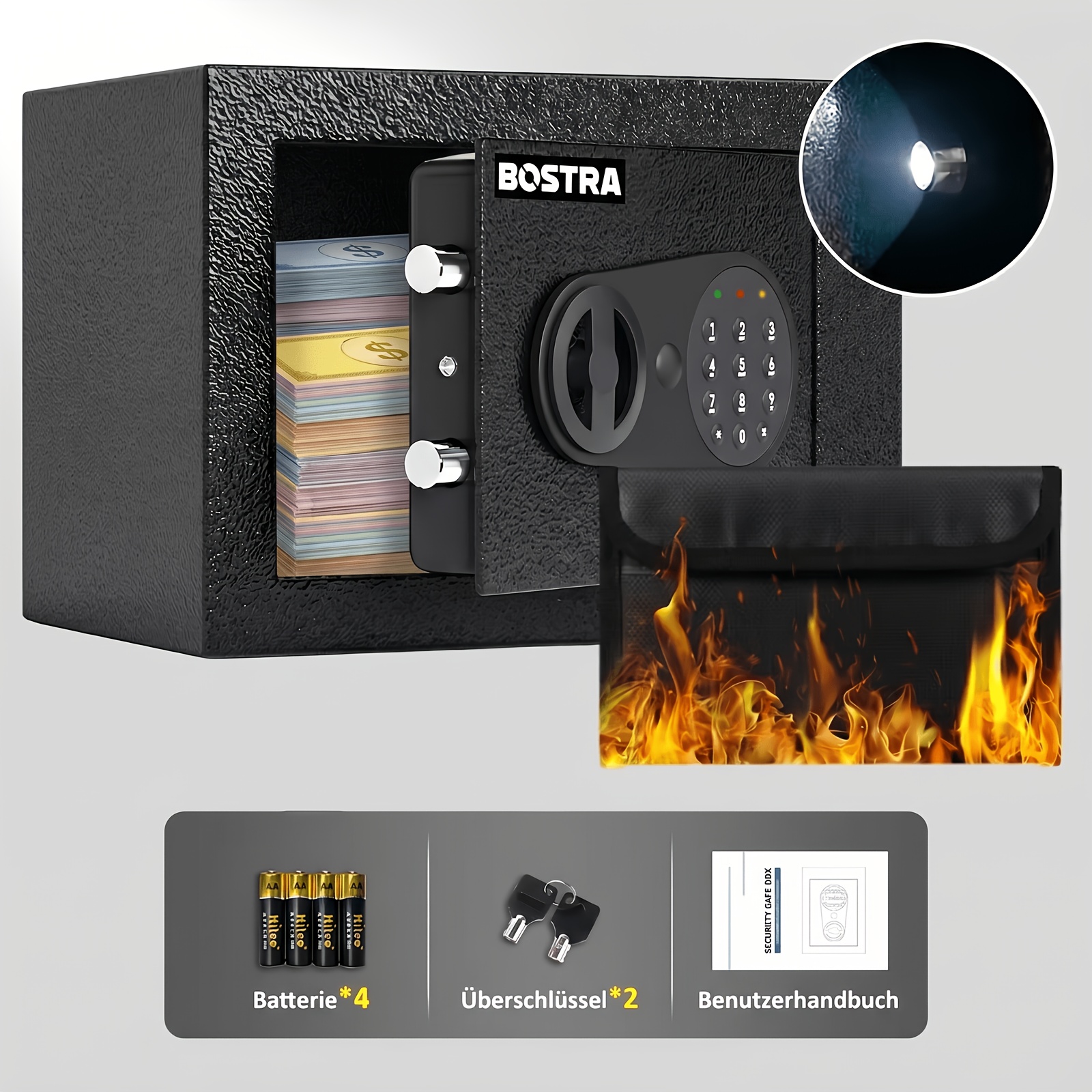 Image of Sekam Office .23 Cubic | High-strength Steel Document + | Dual Key Control For Confidential Documents And Certificates Security (black)