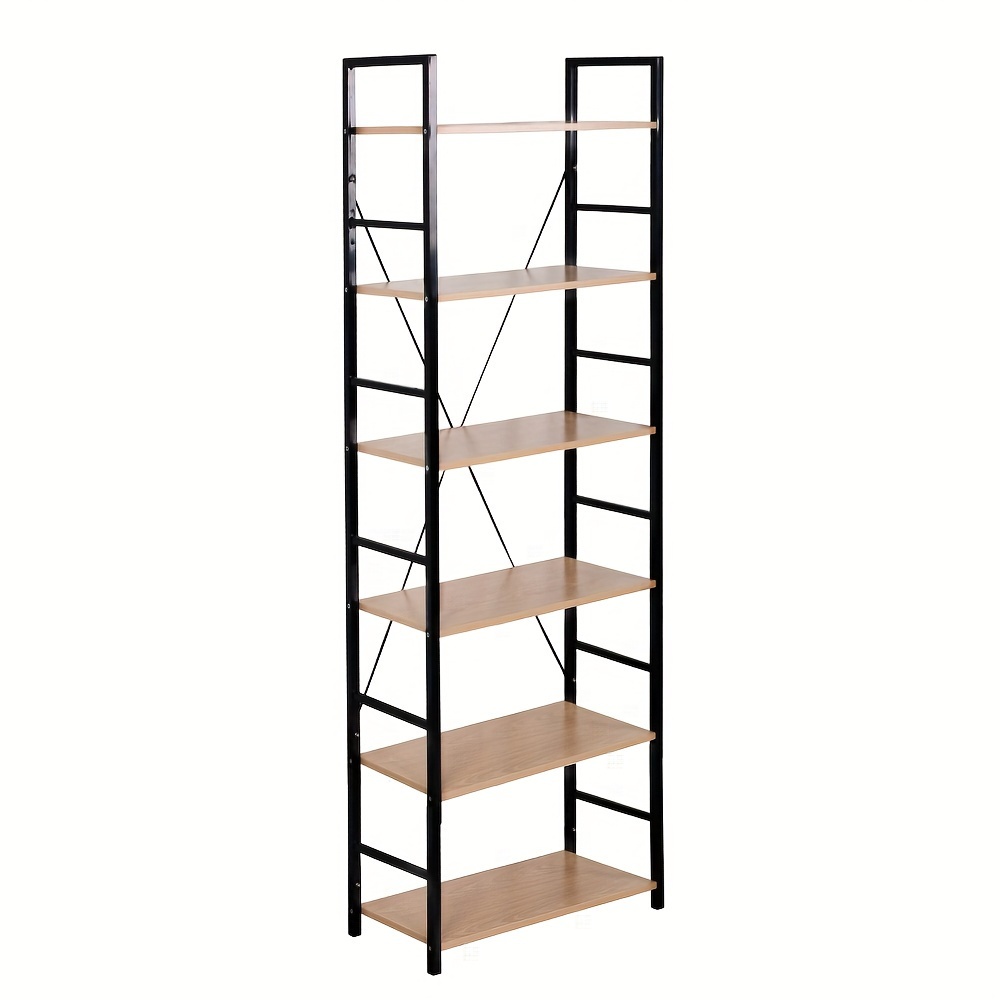 1pc Vertical Shelf Metal Shelf Bookshelf Storage Shelf Ladder Shelf Bathroom Shelf Kitchen Shelf Corner Shelf Stair Shelf Step Shelf High Shelf 6 Shelves, Utility Racks