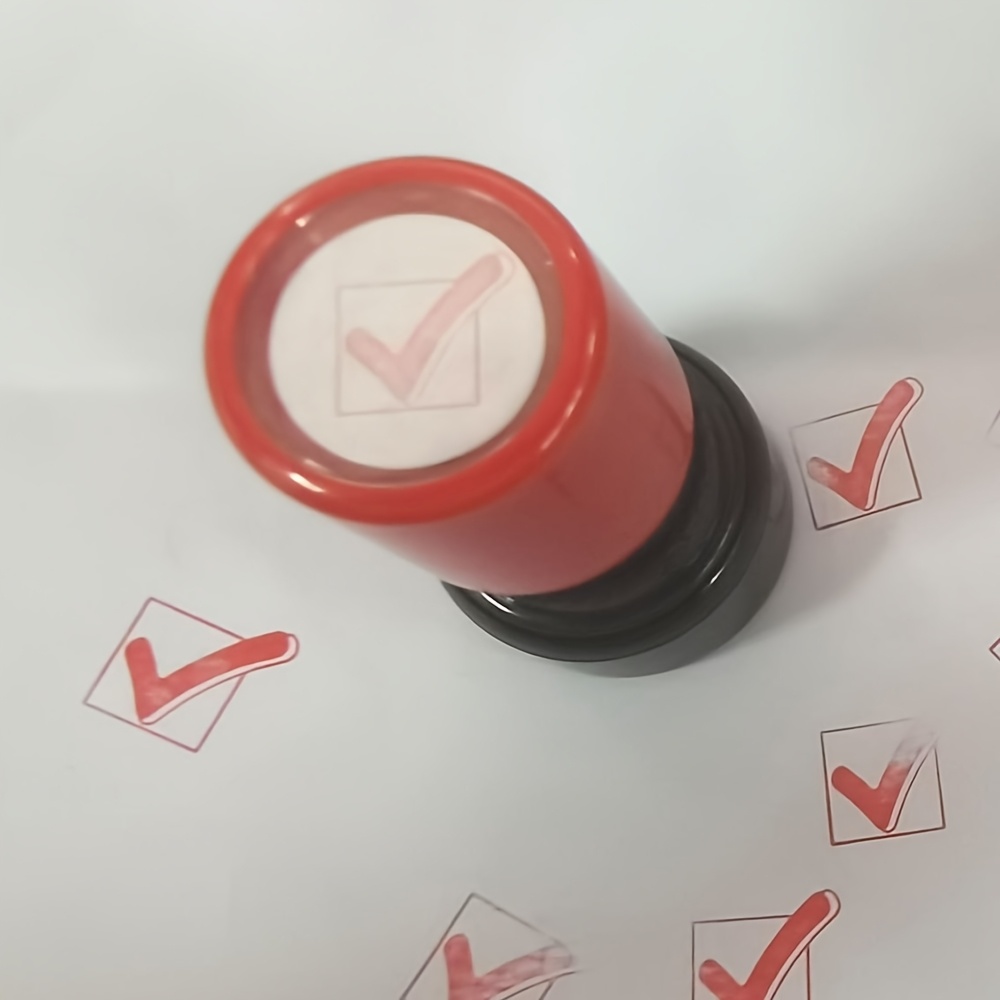 1pc Stamp, Correct Stamp, Teacher's Homework Correction Stamp, Teacher's Teaching And Office Supplies, Red