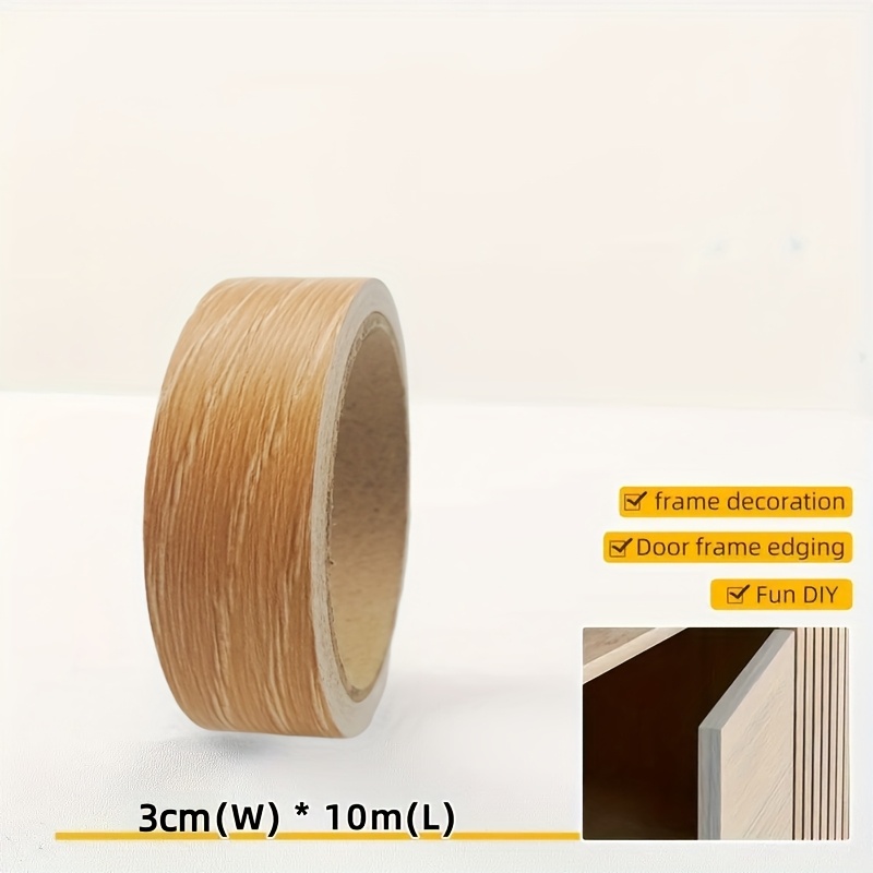 E-shop 1 Rolle 10M/393.7 Zoll Selbstklebende Holzmaserung, Reparatur- und Dekorations-Selbstklebende Holzmaserung Kantenaufkleber, Geeignet für