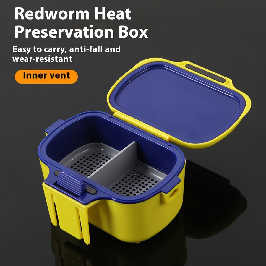 

Fishing Box - Insulated, Breathable & Moisture-retaining For Earthworms And Live Lures, Pp Material, Yellow