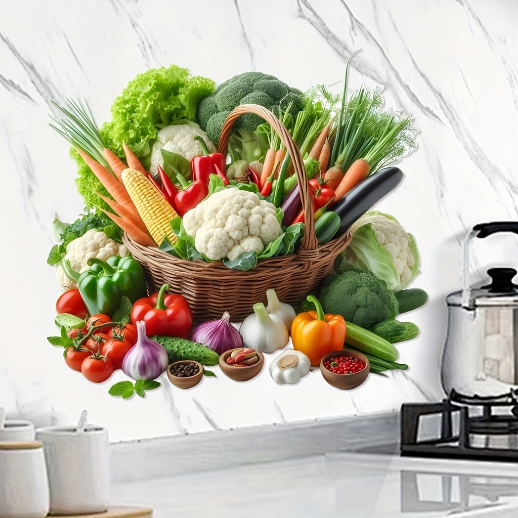 A Vegetable And Fruit Wall Sticker Waterproof And Oil-proof Home Decoration Sticker Removable Wall Sticker Refrigerator Sticker