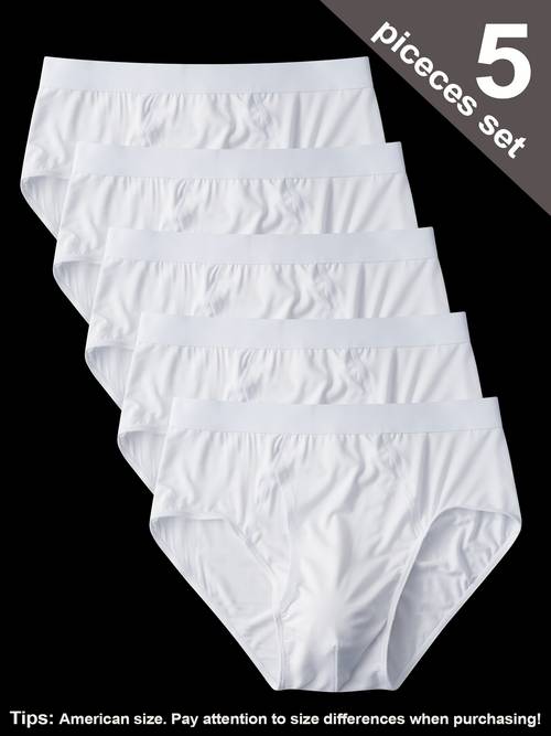 set of 5 mens high waisted briefs made from modal fabric soft and comfortable with stretch waisted mens open underwear