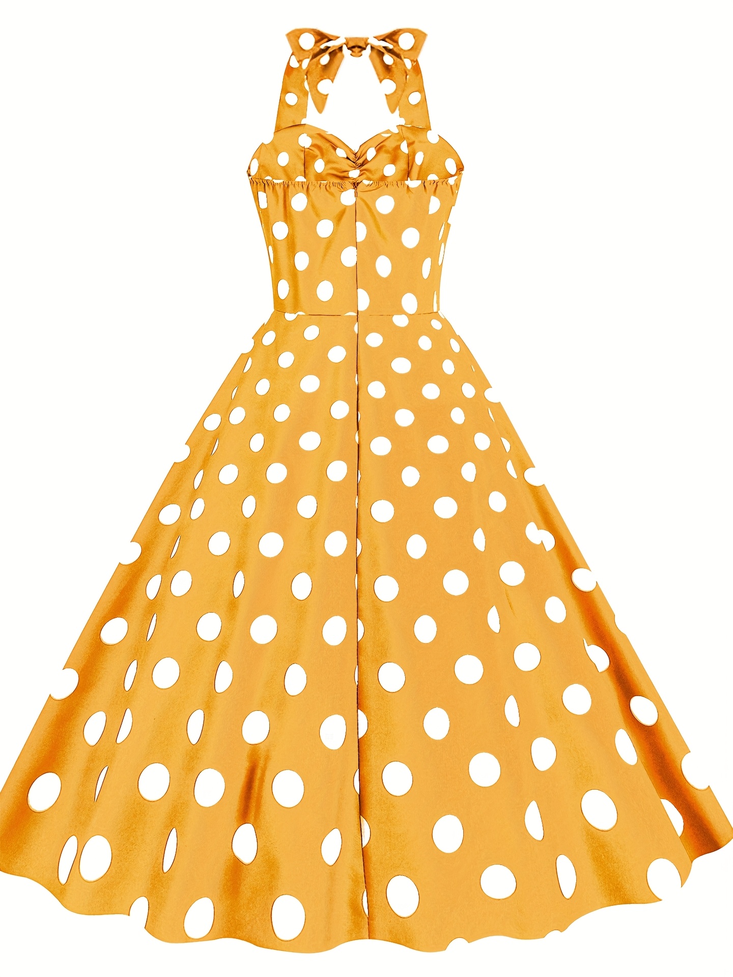 vintage hepburn style halter neck polka dot dress 50s 60s - Temu Australia