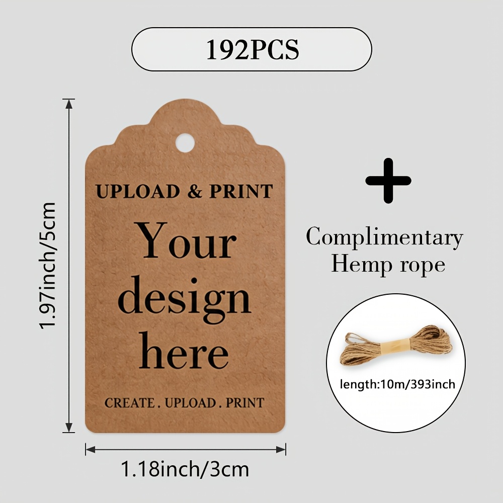 TEMU Etiquetas de regalo personalizadas de papel (64/128/192 piezas) con diseño de de encaje y incluido. Adecuadas para usar como mini etiquetas