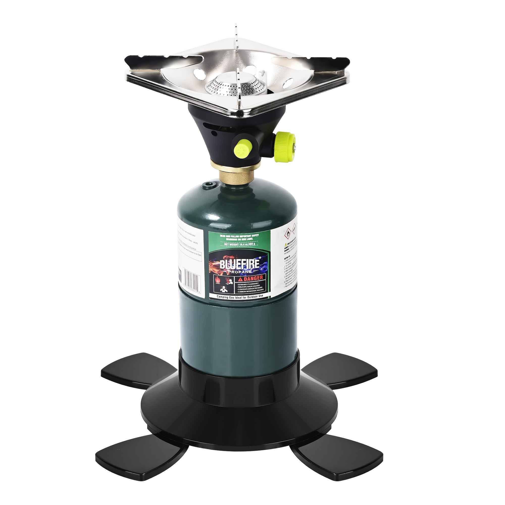 TEMU Propane Camping Stove With Gas Cylinder Base Lightweight Propane And Gas Camping Stove With Instant Ignition For Hiking Backpacking And Outdoor Cooking Ultra-portable Durable Camp Stove