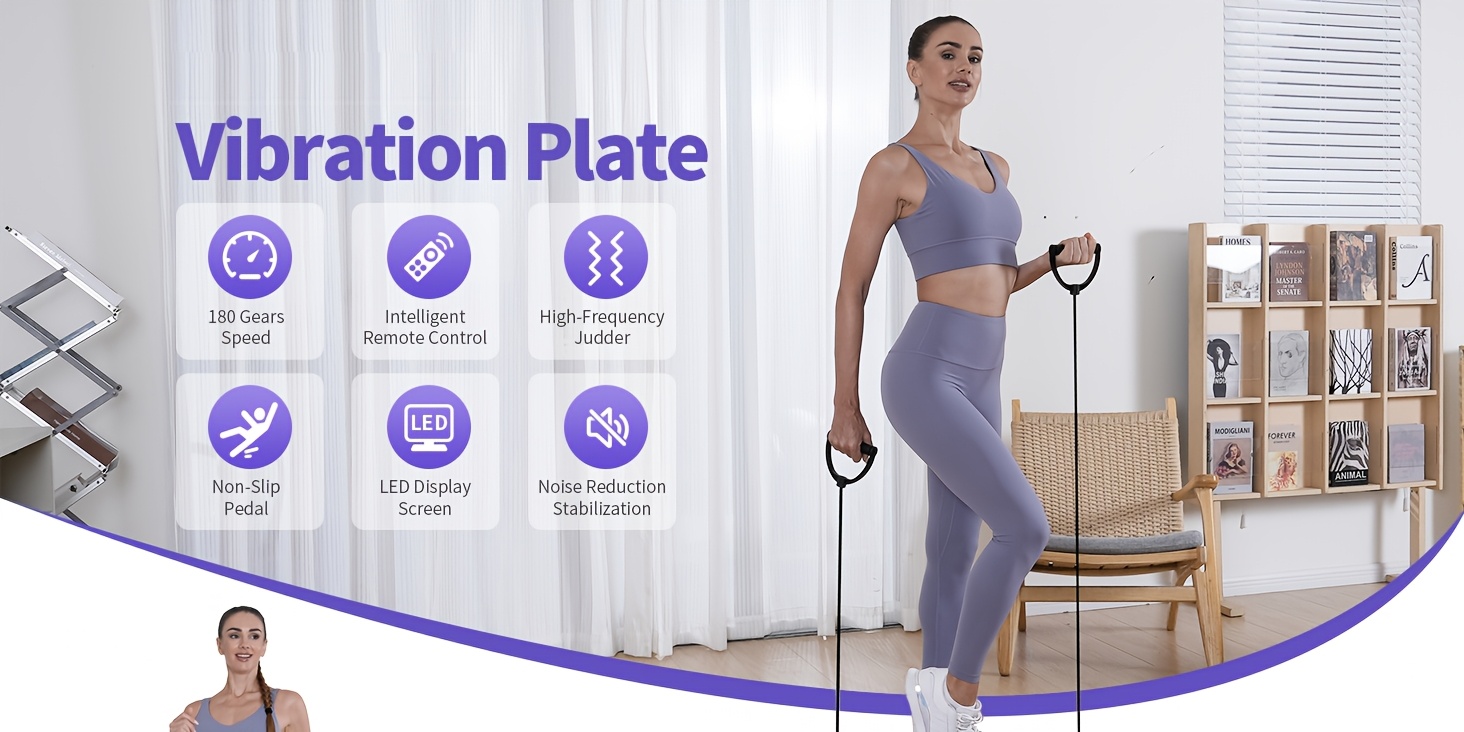 Vibration Plate Exercise Machine for Weight Loss & Lymphatic Drainage, Health - Full Body Workout Platform with 99 Speeds Levels, Quiet Shaking Technology, Portable Design for Home Gym, Muscle Toning & Burner (330lbs Capacity, Gifts for The Old)